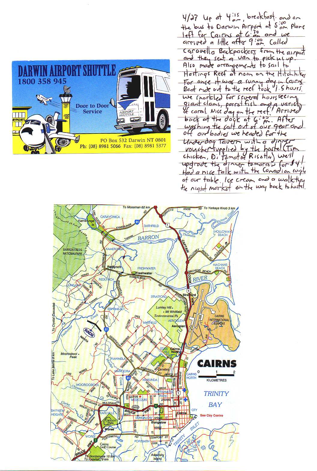 Darwin to Cairns Australia