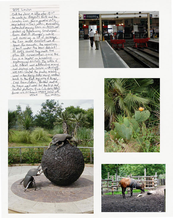Kings Cross Station and London Zoo