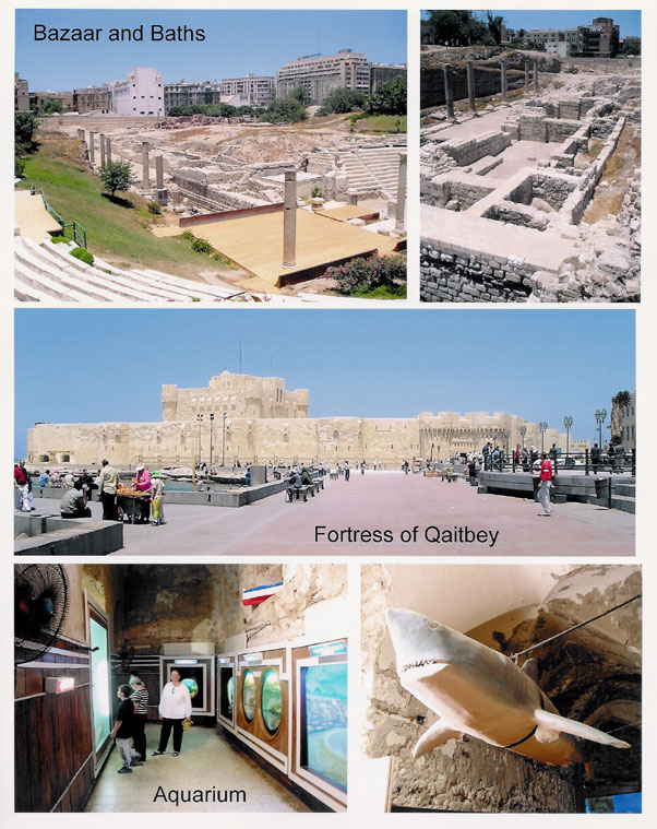 Roman Bazaar, Baths, Qaitbey Fort and Aquarium