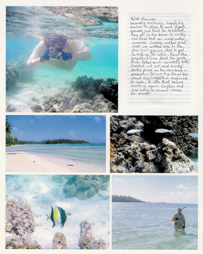 Snorkling off Les Tipanier's beach