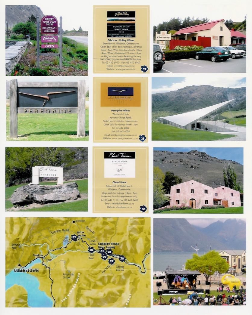 Gibbston Valley, Peregrine and Chard Farms Wineries