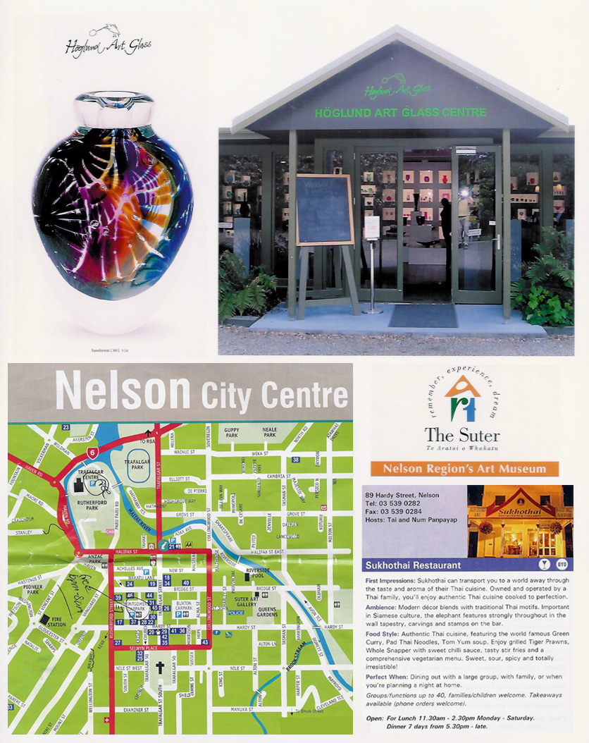 H&ouml;glund Art Glass and Nelson City Centre, New Zealand