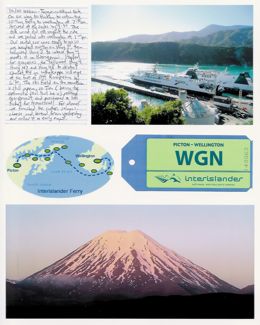 Picton Ferry Dock and Mt. Ngauruhoe