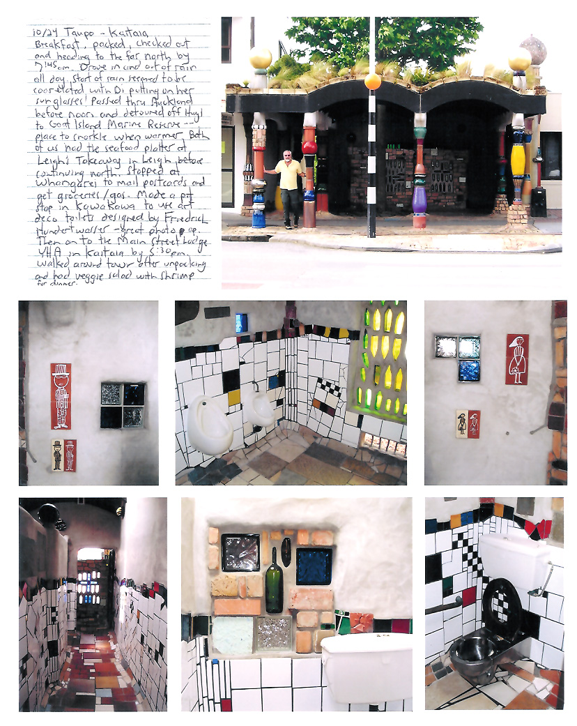  Art Deco Loo by Friedrich Hundertwasser, Kawakawa, New Zealand